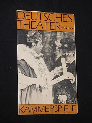 Imagen del vendedor de Deutsches Theater/ Kammerspiele, Juni, Nr. 10, 1965/66 [Werbefaltblatt] a la venta por Fast alles Theater! Antiquariat fr die darstellenden Knste