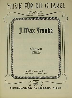 Imagen del vendedor de Menuett. Etde. Musik fr die Gitarre. Volksausgabe., a la venta por Versandantiquariat Hbald