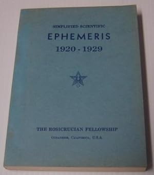 Simplified Scientific Ephemeris 1920 - 1929