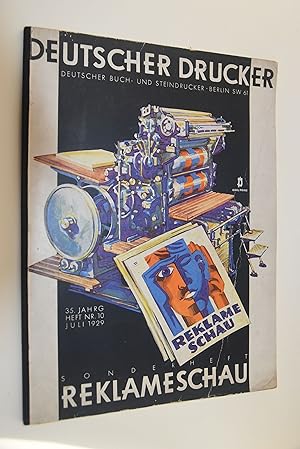 Imagen del vendedor de Deutscher Drucker: Deutscher Buch- und Steindrucker, Berlin SONDERHEFT REKLAMESCHAU Fachzeitschrift fr das gesamte graphische Gewerbe. 35. Jahrgang Heft Nr. 10 a la venta por Antiquariat Biebusch