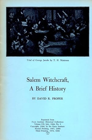 Seller image for Salem Witchcraft, A Brief History for sale by Book Booth