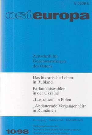 10 / 1998. osteuropa. Zeitschrift für Gegenwartsfragen des Ostens. 48. Jahrgang.