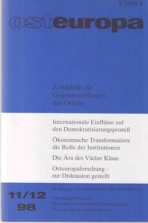 11/12 / 1998. osteuropa. Zeitschrift für Gegenwartsfragen des Ostens. 48. Jahrgang. (Doppelheft).