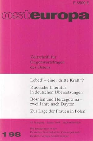 1 / 1998. osteuropa. Zeitschrift für Gegenwartsfragen des Ostens. 48. Jahrgang.
