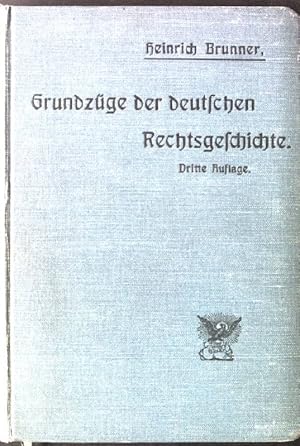 Immagine del venditore per Grundzge der deutschen Rechtsgeschichte. venduto da books4less (Versandantiquariat Petra Gros GmbH & Co. KG)