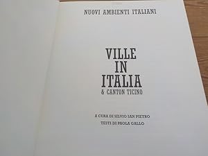 Imagen del vendedor de Ville in Italia a la venta por Antiquariat Bookfarm