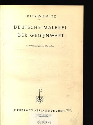 Bild des Verkäufers für Deutsche Malerei der Gegenwart zum Verkauf von Antiquariat Bookfarm