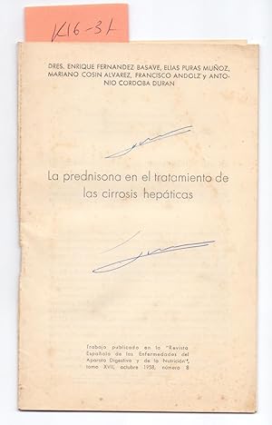 Seller image for LA PREDNISONA EN EL TRATAMIENTO DE LAS CIRROSIS HEPATICAS for sale by Libreria 7 Soles