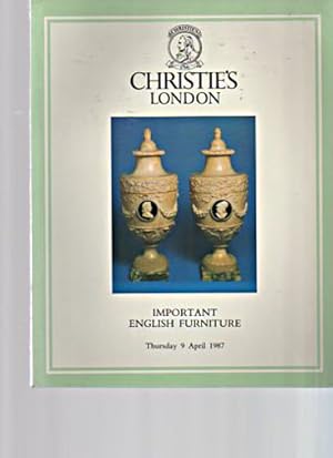Christies 1987 Important English Furniture
