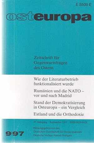 9 / 1997. osteuropa. Zeitschrift für Gegenwartsfragen des Ostens. 47. Jahrgang.
