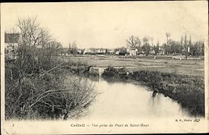 Ansichtskarte / Postkarte Créteil Val de Marne, Vue prise du Pont de Saint Maur