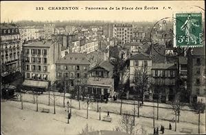 Ansichtskarte / Postkarte Charenton Val de Marne, Panorama de la Place des Ecoles
