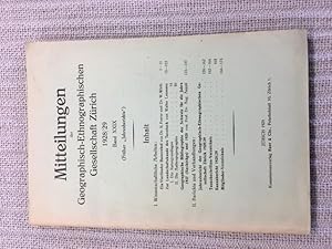 Seller image for Mitteilungen der Geographisch-Ethnologischen Gesellschaft Zrich 1928/29 Band XXIX for sale by Genossenschaft Poete-Nscht