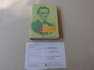 Bild des Verkufers fr Lincoln's Speeches Reconsidered (review copy) zum Verkauf von Nightshade Booksellers, IOBA member