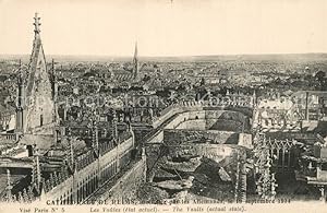 Postkarte Carte Postale 13584068 Reims Champagne Ardenne Cathedrale de Reims incenditee par les A...
