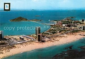 Postkarte Carte Postale 73584523 La Manga del Mar Menor Fliegeraufnahme Club-Nautico y Hotel-Cava...