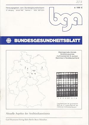Bild des Verkufers fr Bundesgesundheitsblatt. 37. Jahrgang (1994) zum Verkauf von Antiquariat Jterbook, Inh. H. Schulze