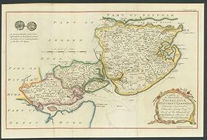 1768 ESSEX Antique Map of THURSTABLE WINSTREE TENDRING Hundreds Harwich (44)