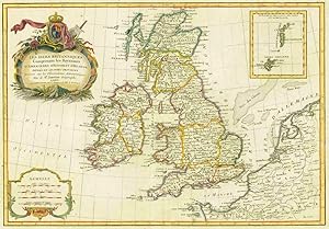 1771 Antique Map GREAT BRITAIN UNITED KINGDOM Les Isles Britanniquies Janvier