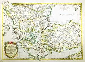 1771 - Original Antique Decorative Map TURKEY GREECE MACEDONIA BALKANS CYPRUS