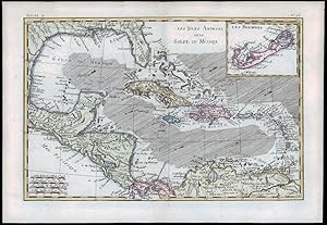 1780 Antique Map GULFE DU MEXIQUE Gulf Mexico BERMUDA WEST INDIES by Bonne (27)