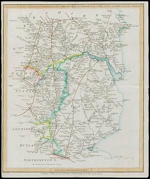 1806 Antique Road Map LINCOLNSHIRE YORKSHIRE NOTTINGHAMSHIRE Laurie Whittle (5)