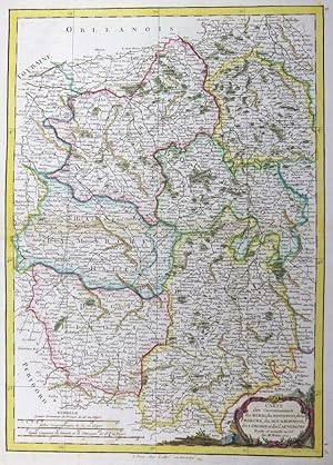 1771 Antique Map FRANCE LIMOSON BERRI NIVERNOIS MARCHE BOURBONNAIS AUVERGNE