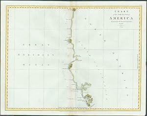 1798 Antique Map NORTH WEST COAST AMERICA San Francisco Monterey Perouse (M3)