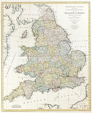 1775 Large Original Antique Map ENGLAND & WALES by Thomas Jefferys Roads (LM7)