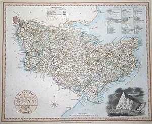 1816 - Original Antique LARGE MAP 'KENT' by Thomas Dix Original Colour (LM4)