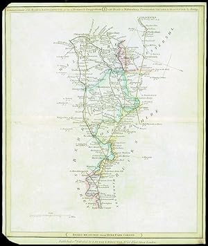 1806 Original Antique Road Map MIDDLESEX > OXFORDSHIRE > WILTSHIRE > GLOUCESTER
