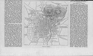 Seller image for 1863 Antique Print - MEXICO Puebla MAP PLAN Siege Garrison Vera Cruz (14) for sale by Antique Paper Company