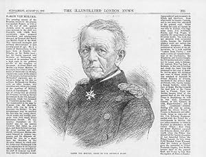 Seller image for 1870 FRANCO GERMAN WAR: Portrait of BARON VON MOLTKE Chief Prussian (091a) for sale by Antique Paper Company