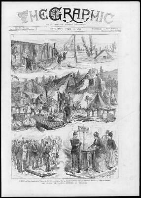 Seller image for 1875 Antique Print - FRANCE Toulouse Floods Railway Train MacMahon (113) for sale by Antique Paper Company