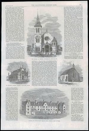 Bild des Verkufers fr 1869 Antique Print - CHURCHES SWITZERLAND SOUTH AFRICA VANCOUVER ISLAND (033) zum Verkauf von Antique Paper Company