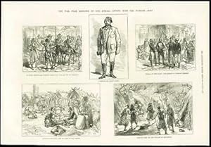 Seller image for 1877 Antique Print - TURKISH ARMY CIRCASSIANS BULGARIA RAZGRAD OSMAN PASHA (138) for sale by Antique Paper Company