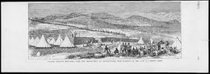 Seller image for 1879 Antique Print SOUTH AFRICA ZULU WAR CAVALRY BRIGADE RORKES DRIFT CAMP (63) for sale by Antique Paper Company