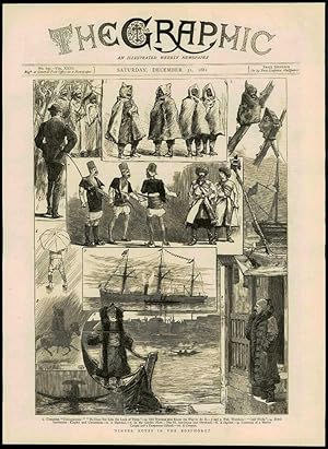 Seller image for 1881 - Antique Print TURKEY Bosphorus Winter Notes Circassian Hammal (114) for sale by Antique Paper Company