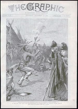 Seller image for 1889 Antique Print - NORTH AMERICA CANADA BLACKFEET INDIANS WAR DANCE (274) for sale by Antique Paper Company