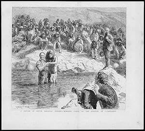 Seller image for 1882 Antique Print - UNITED STATES AMERICA MORMONS NATIVE INDIANS BAPTISM (176) for sale by Antique Paper Company