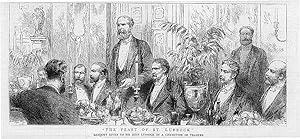 Seller image for 1888 Antique Print - SIR JOHN LUBBOCK Feast St Committee Traders (37) for sale by Antique Paper Company