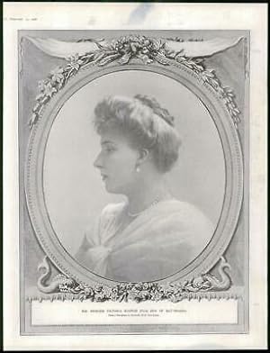 Imagen del vendedor de 1906 Antique Print Portraits - Princess Victoria Eugenie Julia Ena (323) a la venta por Antique Paper Company