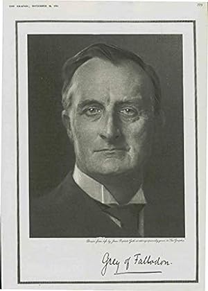 Seller image for 1916 Antique Print - Portraits Grey Fallodon Jean Baptiste Guth Life (302) for sale by Antique Paper Company