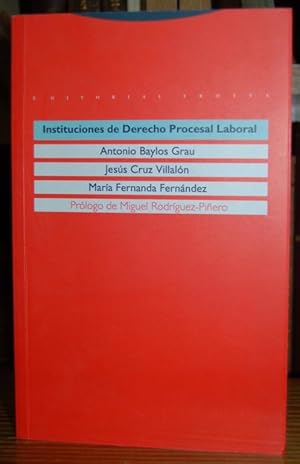 Seller image for INSTITUCIONES DE DERECHO PROCESAL LABORAL for sale by Fbula Libros (Librera Jimnez-Bravo)