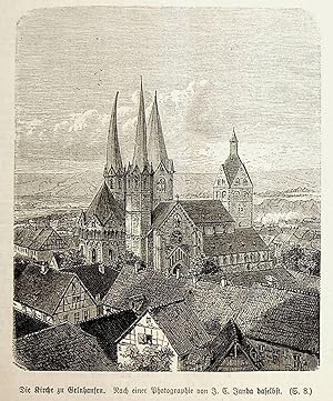 GELNHAUSEN, Marienkirche, Hessen, Ansicht ca. 1870