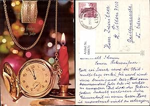 Bild des Verkufers fr 600171,Uhr Taschenuhr Gold Kerze Neujahr zum Verkauf von Versandhandel Lehenbauer