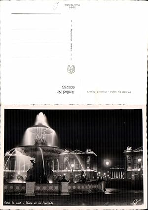 Seller image for 604285,Foto Ak Paris b. Nacht Concord Square Brunnen Springbrunnen beleuchtet France for sale by Versandhandel Lehenbauer