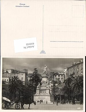 Bild des Verkufers fr 610193,Genova Genua Columbus Denkmal Kolumbus Kutsche zum Verkauf von Versandhandel Lehenbauer