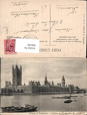 Bild des Verkufers fr 606185,London Houses of Parliament Big Ben Schiffe Great Britain zum Verkauf von Versandhandel Lehenbauer