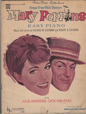 Songs from Walt Disney's Mary Poppins. Easy Piano